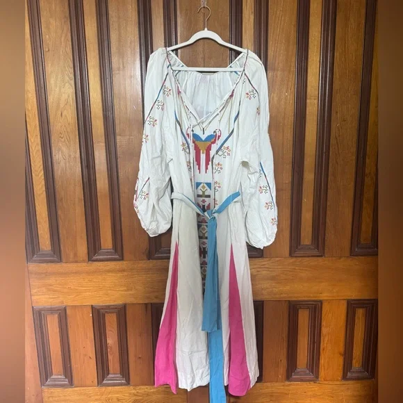 sachin and babi light blue dress FARM Rio | Dresses | Farm Rio Nwt Fun Macaw Embroidered Dress